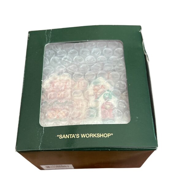 Department 56 - North Pole - Glass Ornament "Santas Workshop" Vintage -‎ 1990's - Picture 15 of 16